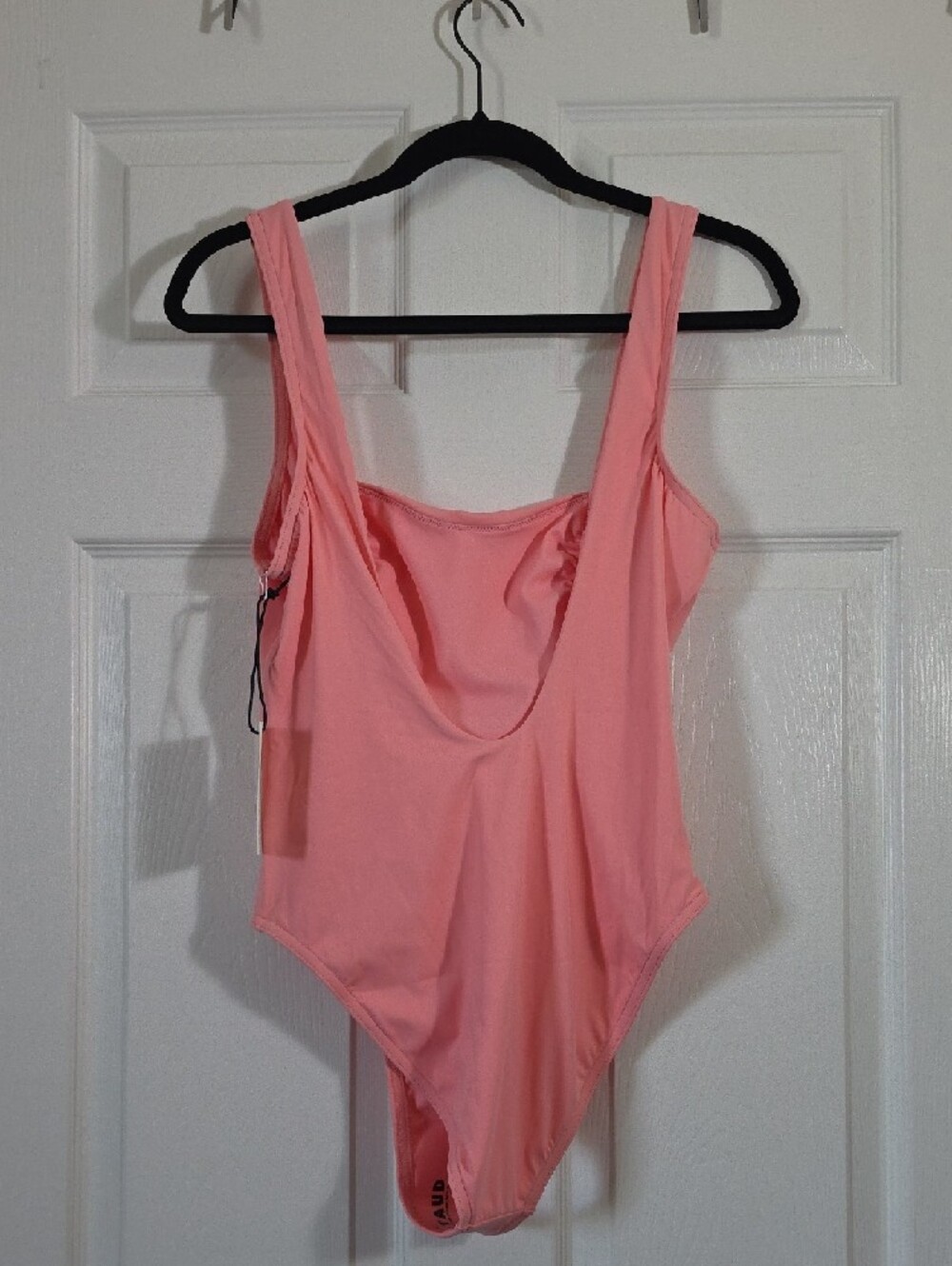 STAUD Women's Pink Ruched One-Piece Bodysuit - Picture 2 of 6
